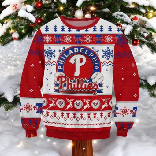 Philadelphia Baseball Ugly Christmas Sweater, Sweatshirt 2023, Phillies 3D Sweater
