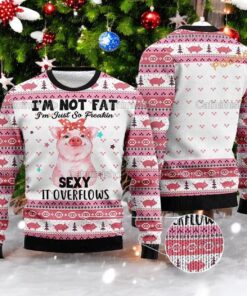Pig Sexy Funny Womens Christmas Sweater, Sweatshirt