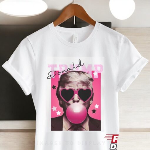 Pink Sun Glasses Trump Bubble Gum Funny Trump Sweater, Election 2024 Trump Shirt