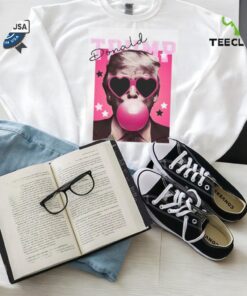 Pink Sun Glasses Trump Bubble Gum Funny Trump Sweater, Election 2024 Trump Shirt