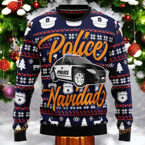 Police Navidad Police Life Ugly Sweater, Family Ugly Christmas Sweater, Sweatshirt
