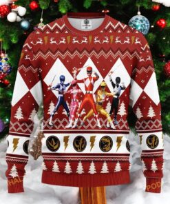 Power Rangers Team Ugly Knit Sweater, Friends Christmas Sweater