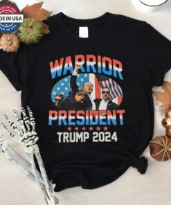 President Donald Trump Warrior President Fight For America Rally Shooting Shirt