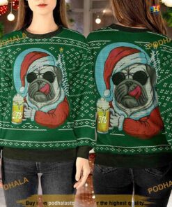 Pug Santa and Beer 3D Sweater