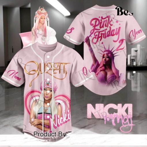 Queen Nicki Minaj Pink Friday Custom Baseball Jersey