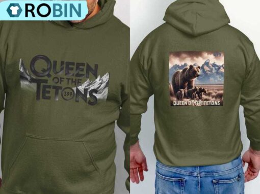 Queen Of The Tetons Bear 399 Hoodie, Long Sleeve Cotton, Shirt