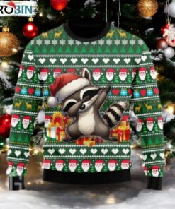 Raccoon Drabbing Christmas Ugly Sweater