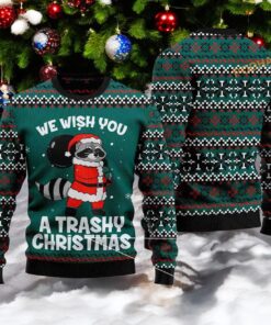 Raccoon Trashy All Over Print Ugly Christmas Sweater, Sweatshirt, Cute Ugly Christmas Sweater, Sweatshirt