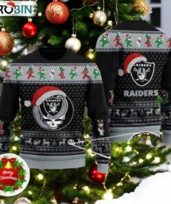 Raiders Logo Las Vegas Football Team Custom Xmas Gift Ugly Christmas Sweater Best Gift