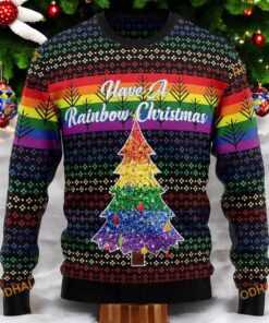 Rainbow LGBT Ugly Christmas Sweater, Sweatshirt