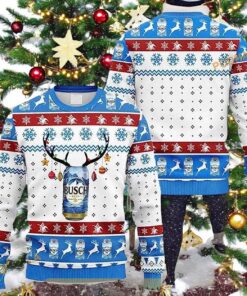 Reindeer Busch Beer Ugly Christmas 3D Sweater, Friends Christmas Sweater