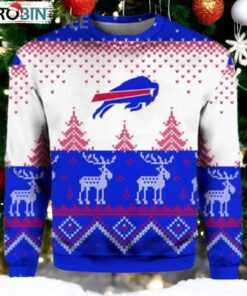 Reindeer Ugly Christmas Sweater Buffalo Bills