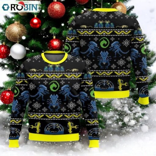 Retro Alien Xenomorph Ugly Sweater