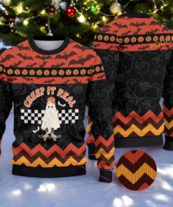 Retro Halloween Comfort 3D Sweater, Family Ugly Christmas Sweater