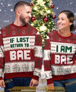 Return to BAE Couple 3D Christmas Sweater, Cute Ugly Christmas Sweater