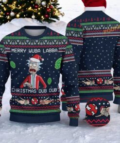 Rick And Morty Wubba Lubba Ugly 3D Sweater, Family Ugly Christmas Sweater