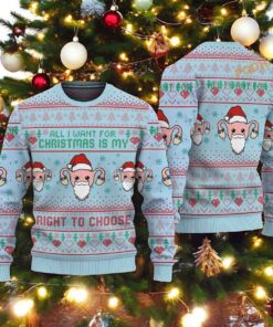 Right To Chose Sweater, Roe Your Vote, Ugly Christmas Sweater