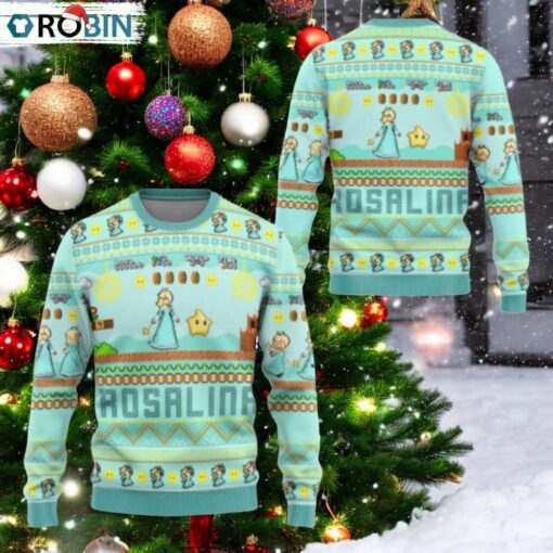 Rosalina Princess Ugly Sweater, Mario Characters Holiday Sweater