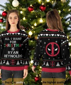 Ryan Reynolds Deadpool Ugly Christmas Sweater, Sweatshirt, Friends Christmas Sweater, Sweatshirt Ryan Reynolds Deadpool Ugly Christmas Sweater, Sweatshirt, Friends Christmas Sweater, Sweatshirt