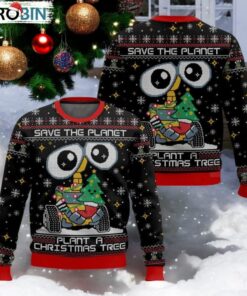 Save The Planet Plant A Christmas Tree Wall E Ugly Sweater