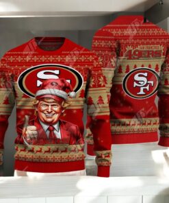 San Francisco 49ers Christmas Donald Trump Knitted Sweater