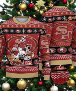 San Francisco 49ers Mickey & Friends Woolen Sweater