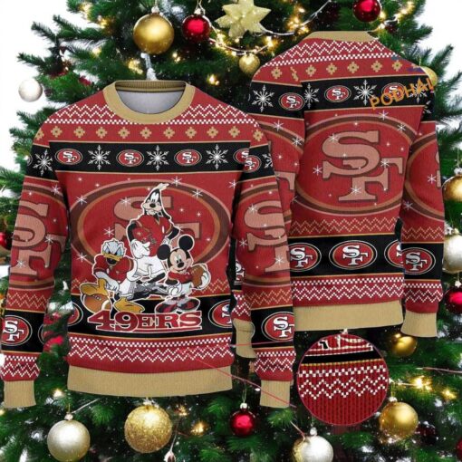 San Francisco 49ers Mickey & Friends Woolen Sweater