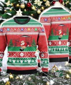 Santa Billiard 3D Ugly Christmas Sweater