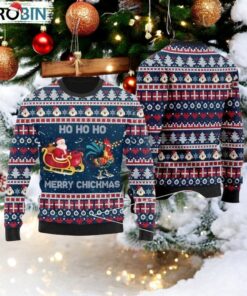 Santa Claus And Chicken Ugly Sweater