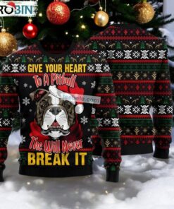 Santa Claus Bulldog Face Black Naughty Ugly Sweater