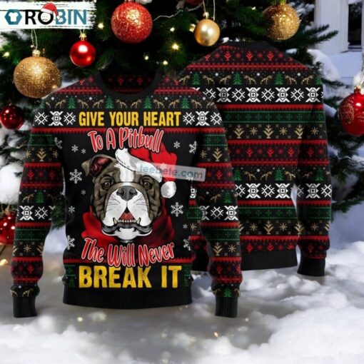 Santa Claus Bulldog Face Black Naughty Ugly Sweater