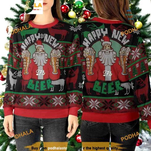 Santa Claus Drink Beer Merry Christmas 3D Sweater, Family Ugly Christmas Sweater, Sweatshirt