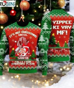 Santa Claus Falls From Nakatomi Plaza Ugly Christmas Sweater