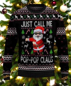 Santa Claus Pop Pop Ugly Christmas Sweater, Cute Ugly Christmas Sweater