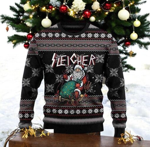 Santa Claus Sleigher Ugly Christmas Sweater, Sweatshirt, Funny Christmas Gift Ideas