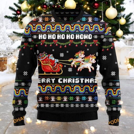 Santa Claus Unicorn Ugly Christmas Sweater, Funny Christmas Gift Ideas