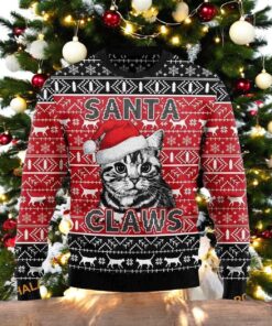 Santa Claws Cat Ugly Christmas Sweater, Funny Christmas Gift Ideas