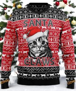 Santa Claws Ugly Christmas Sweater, Creative Christmas Gifts Knitted