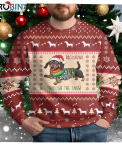 Santa Dachshund Ugly Christmas Sweater
