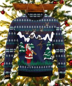 Santa Duck Hunting Ugly Christmas Sweater, Sweatshirt, Funny Xmas Gifts