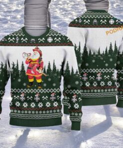 Santa Firefighter Ugly Christmas Sweater, Sweatshirt, Friends Christmas Sweater, Sweatshirt
