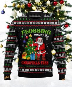 Santa Flossing Christmas Tree Sweater