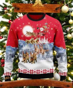 Santa Golden Retriever Ugly Christmas Sweater, Sweatshirt, Funny Xmas Gifts