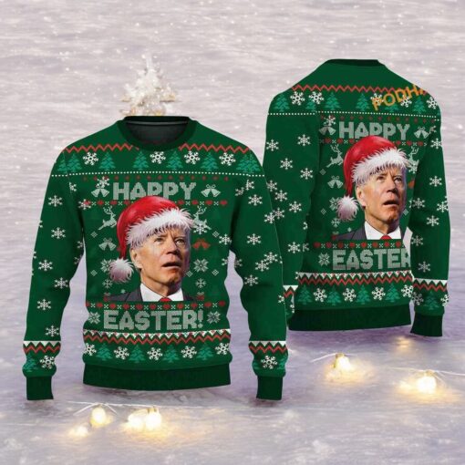 Santa Joe Biden 4th Of Easter Ugly Sweater, Funniest Ugly Christmas Sweater, Sweatshirt