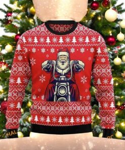Santa Motorcycle Ugly Christmas Sweater, Sweatshirt, Funny Christmas Gift Ideas