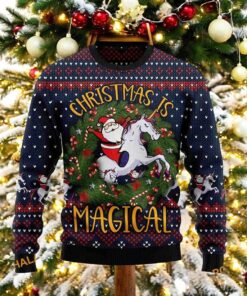 Santa Riding Unicorn Ugly Christmas Sweater, Sweatshirt, Funniest Ugly Christmas Sweater, Sweatshirt