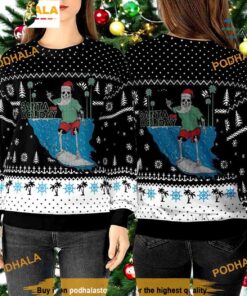 Santa Skeleton Holiday Sweatshirt 3D, Funniest Ugly Christmas Sweater, Sweatshirt