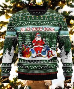 Santa Skiing Up To Snow Good Ugly Sweater