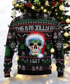 Santa Skull Jolly Ugly Christmas Sweater