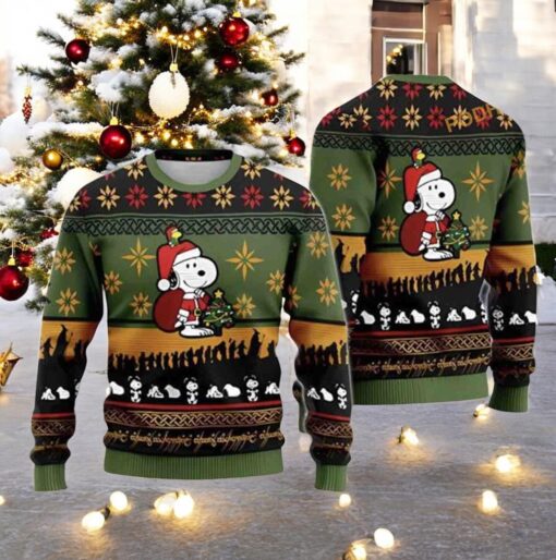 Santa Snoopy Ugly Christmas Sweater, Funny Christmas Gift Ideas